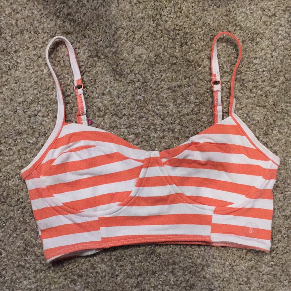 Kirra Red and White Striped Bandeau
